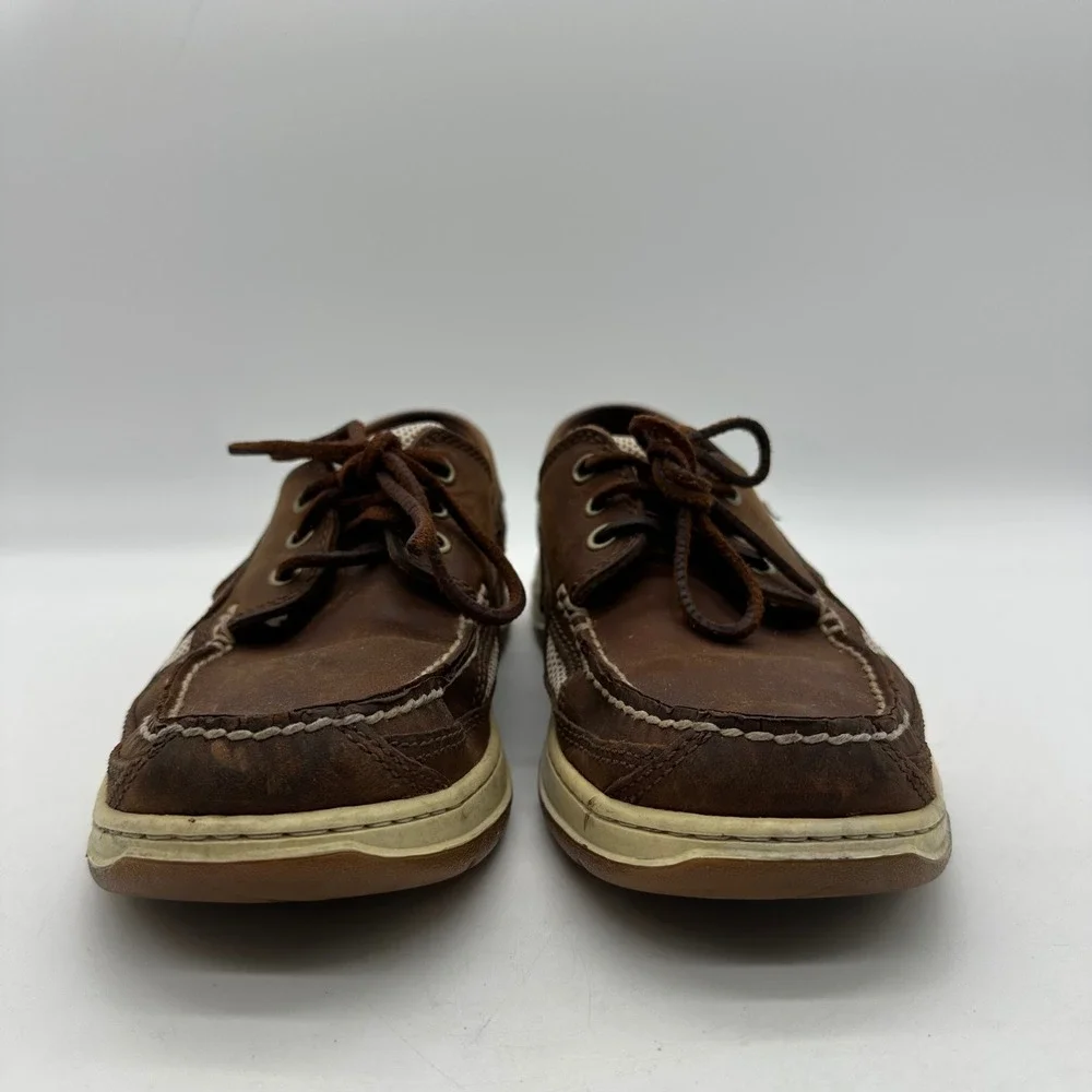 Sebago 99618 Mens Size 9M‎ Becket Casual Copper Tan Leather Mesh Boat Shoes
